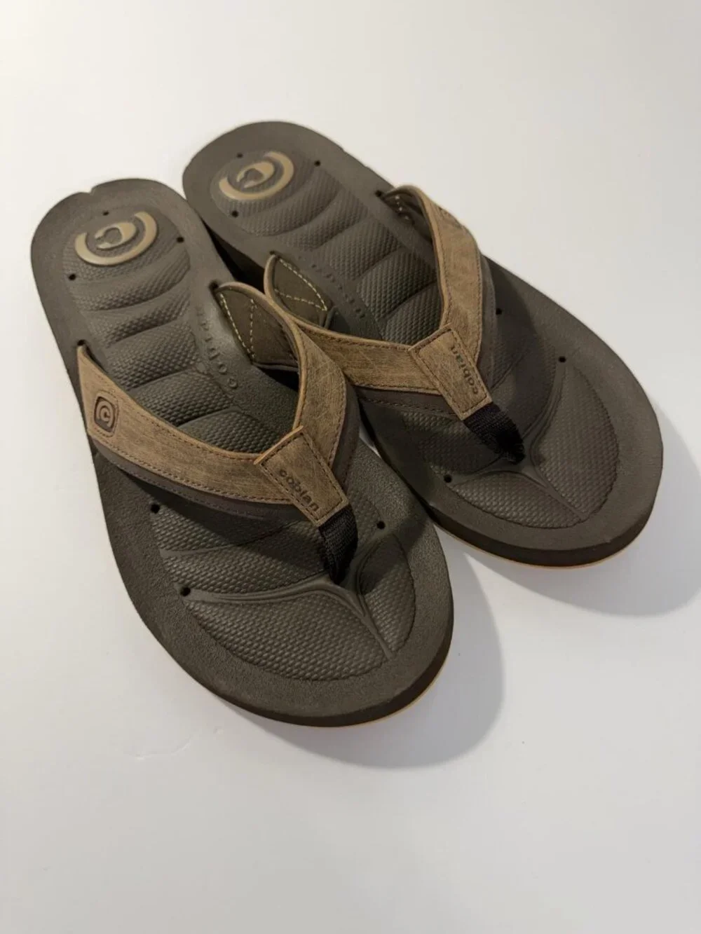 Cobian Sandals Mens 14 Brown Ulele Thong Flip Flop Comfort Slip On Casual